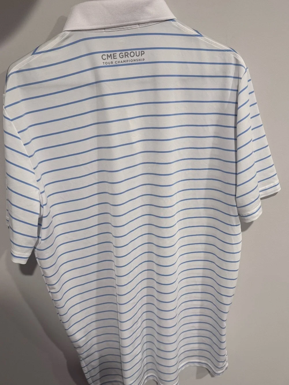 Ralph Lauren White Polo with Light Blue Stripes